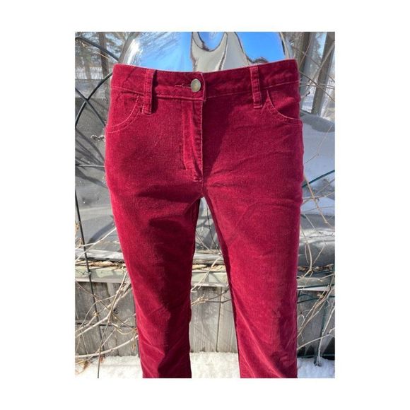 Pendleton Red Corduroy Trousers Mid-Rise Boot Cut - Picture 6 of 11